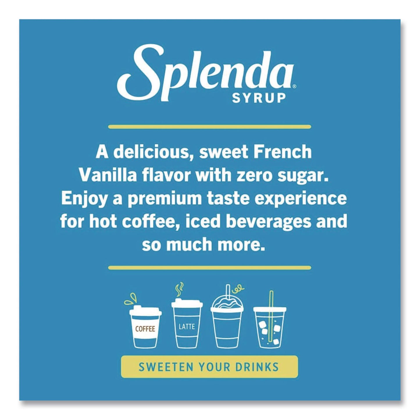Splenda® Sugar-Free Coffee Syrup, French Vanilla, 25.4 oz Bottle, 6/Carton (SNHHFP00583)