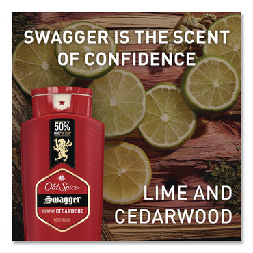 Old Spice® Red Zone Body Wash, Swagger/Cedarwood Scent, 3 oz, 24/Carton (PGC86423CT)