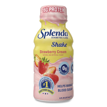 Splenda® Diabetes Care Sugar-Free Shake, Strawberry Cream, 14 oz Bottle, 24/Carton (SNHHFP00659)