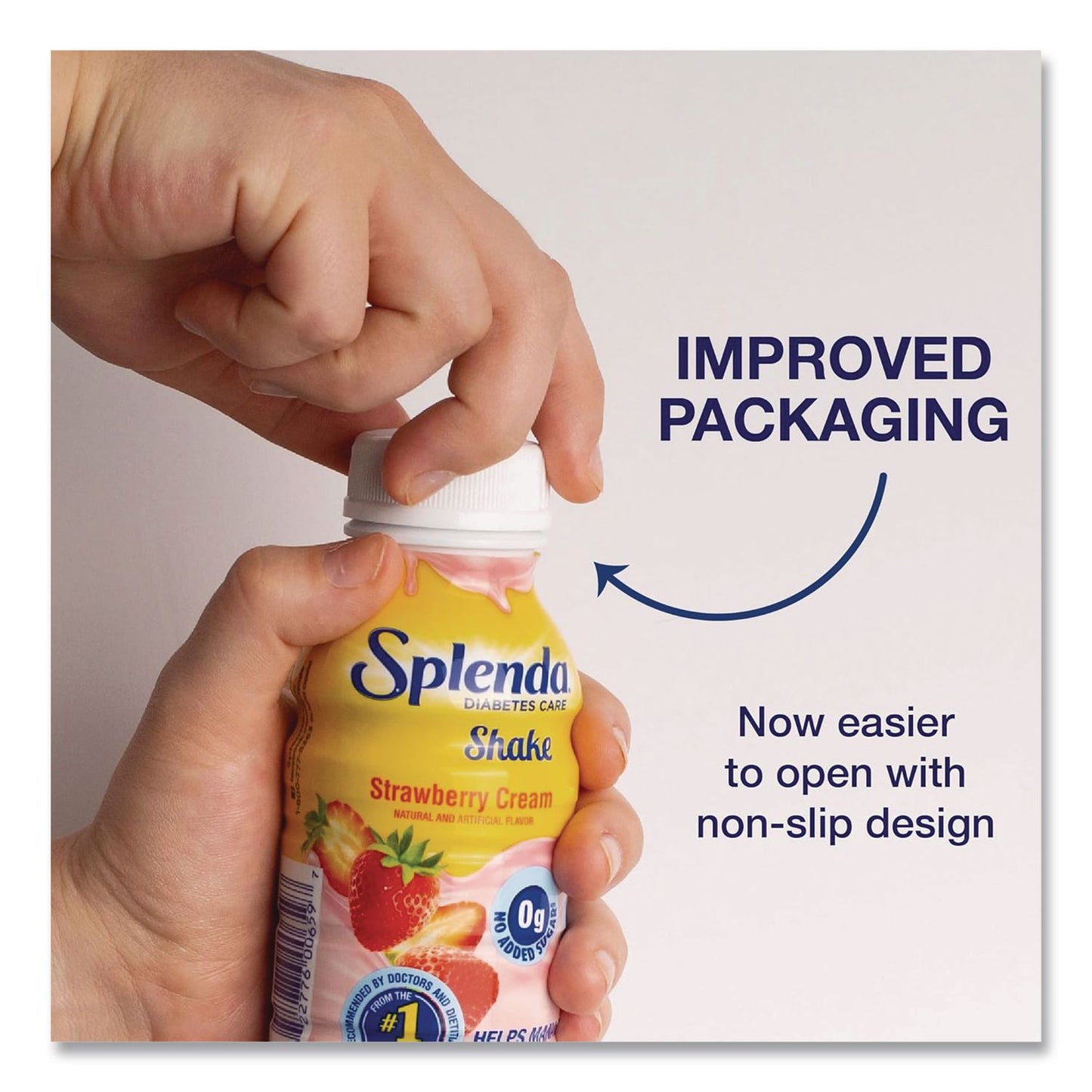 Splenda® Diabetes Care Sugar-Free Shake, Strawberry Cream, 14 oz Bottle, 24/Carton (SNHHFP00659)