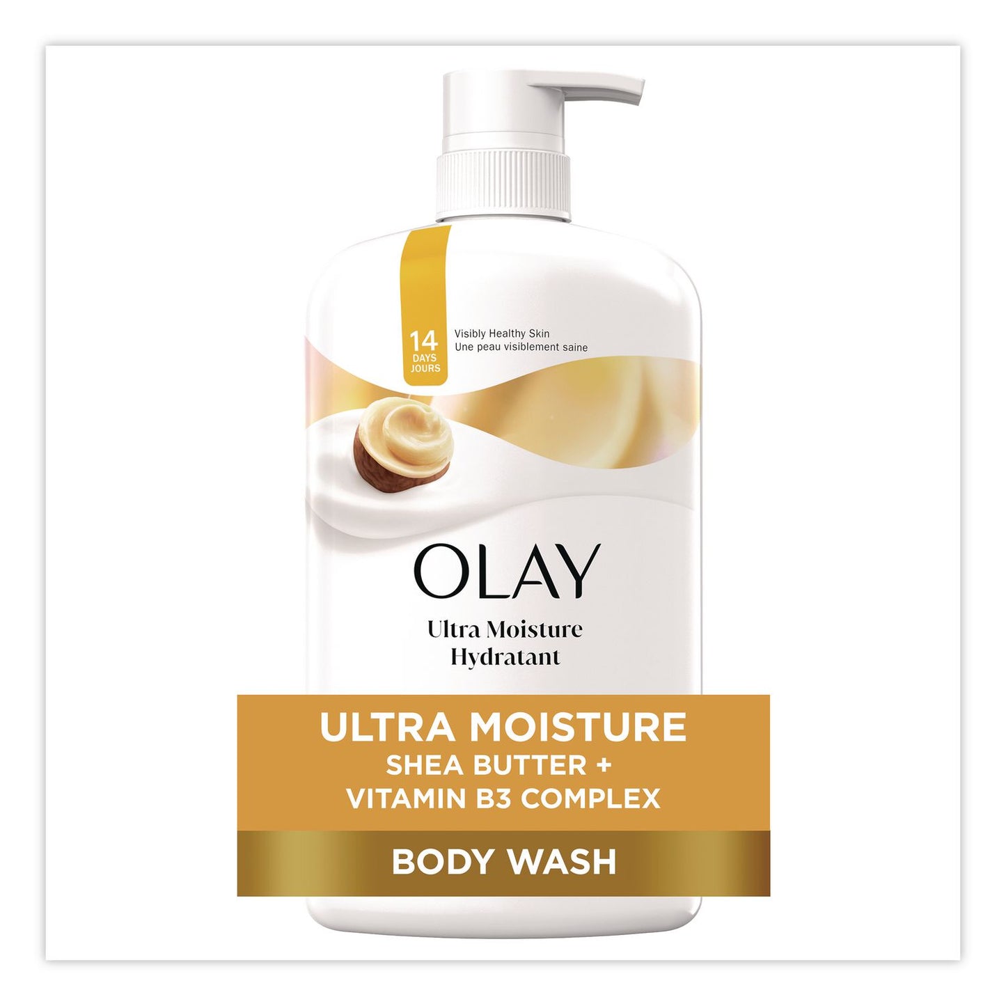 Olay® Ultra Moisture Body Wash, Shea Butter Scent, 33 oz Pump Bottle (PGC97494)