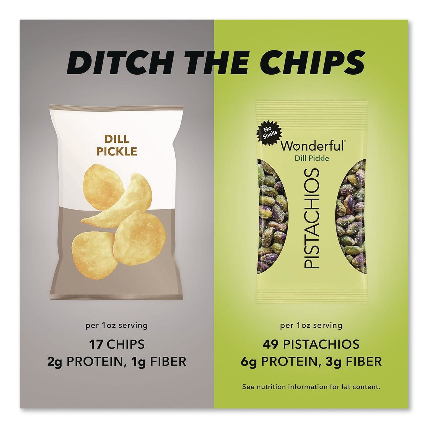 Wonderful® Pistachios, Salted Dill Pickle, 2.25 oz Bag, 8/Box (WPSPAR70232)