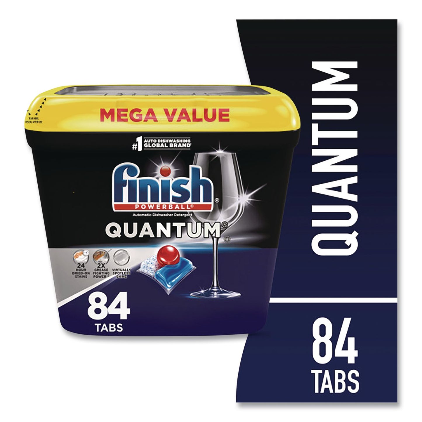 FINISH® Powerball Quantum Dishwasher Tabs, Fresh Scent, Tub, 84 Tabs (RAC5170099889)