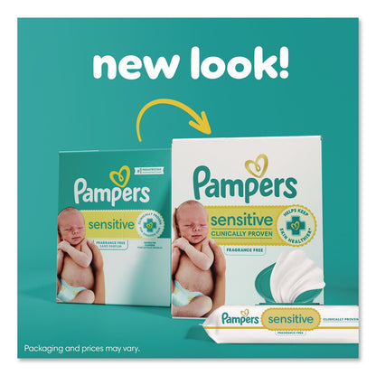 Pampers® Sensitive Baby Wipes, 1-Wipe Pop-Top, Fragrance-Free, 84 Wipes/Pack, 2 Packs (PGC870870)