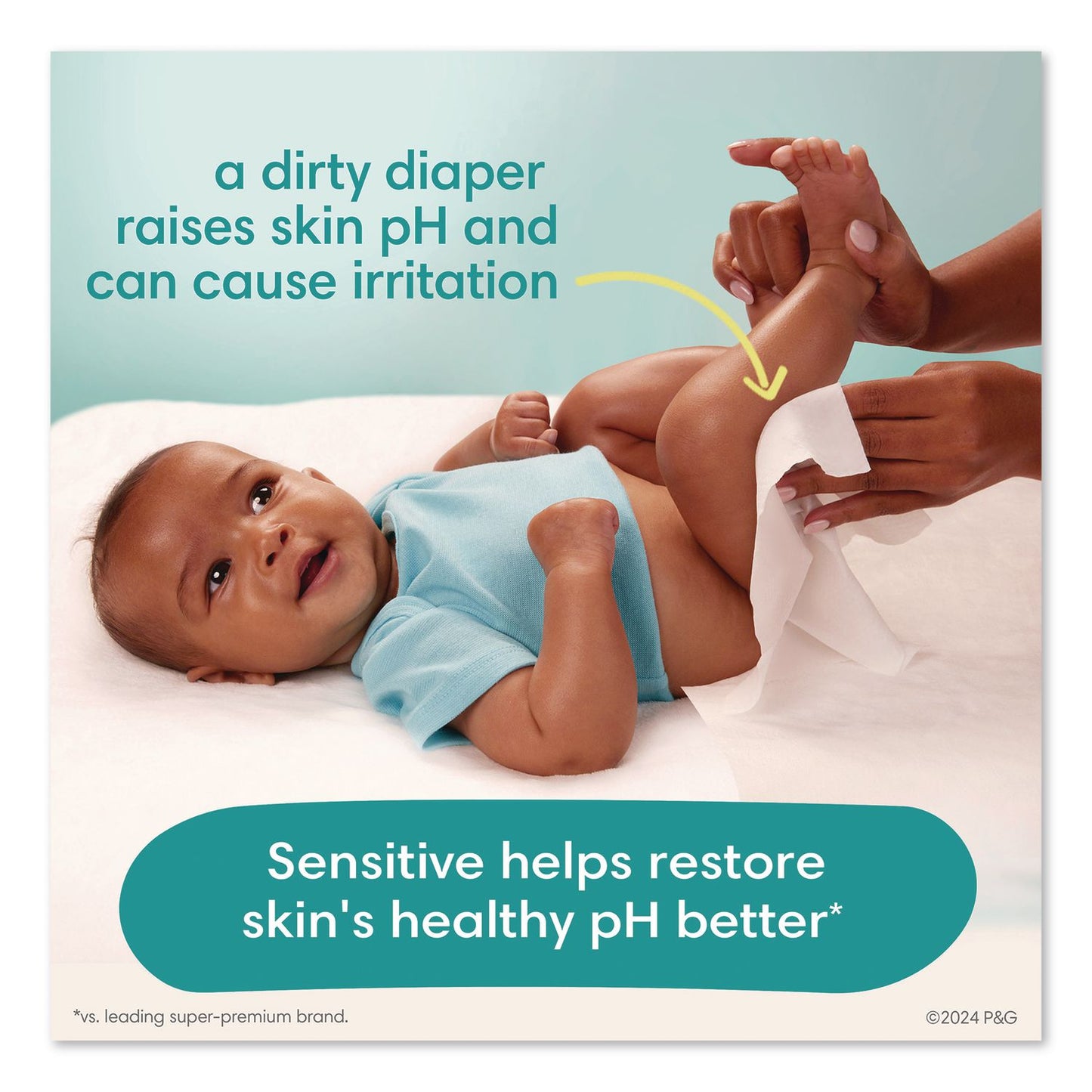 Pampers® Sensitive Baby Wipes, 1-Wipe Pop-Top, Fragrance-Free, 84 Wipes/Pack, 2 Packs (PGC870870)