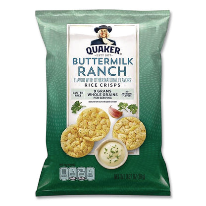 Quaker® Rice Crisps, Sweet and Savory Mix, Assorted Flavors, (7) 0.67 oz Bags, (8) 0.91 oz Bags (QKRQUA57840)
