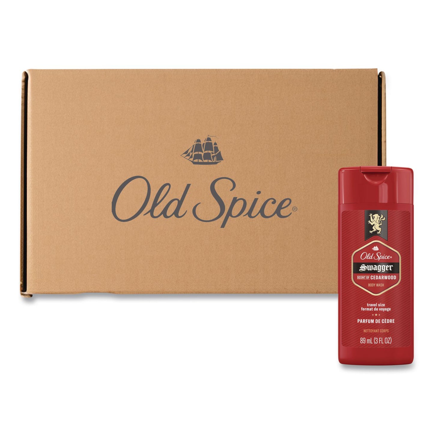 Old Spice® Red Zone Body Wash, Swagger/Cedarwood Scent, 3 oz, 24/Carton (PGC86423CT)
