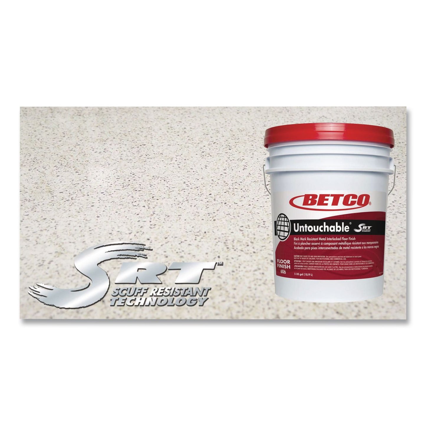 Betco® Untouchable Floor Finish with SRT, 5 gal Pail (BET6060500)