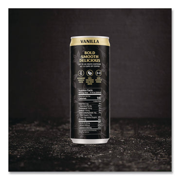 Death Wish Coffee Co. Vanilla Latte Cold Brew Coffee, 11 oz Can, 12/Carton (DEWEWC34373)