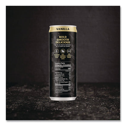 Death Wish Coffee Co. Vanilla Latte Cold Brew Coffee, 11 oz Can, 12/Carton (DEWEWC34373)