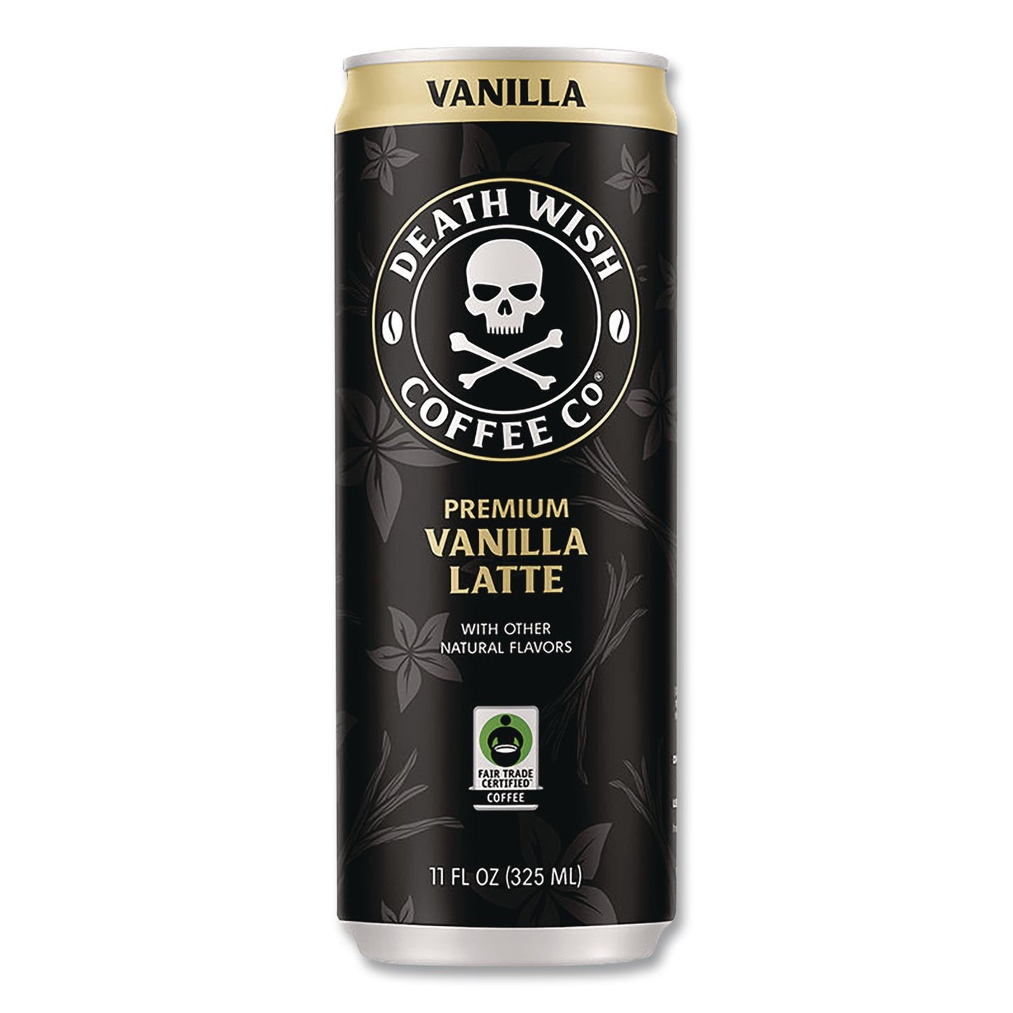 Death Wish Coffee Co. Vanilla Latte Cold Brew Coffee, 11 oz Can, 12/Carton (DEWEWC34373)