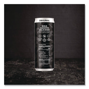 Death Wish Coffee Co. Original Latte Cold Brew Coffee, 11 oz Can, 12/Carton (DEWEWC34446)