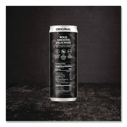 Death Wish Coffee Co. Original Latte Cold Brew Coffee, 11 oz Can, 12/Carton (DEWEWC34446)