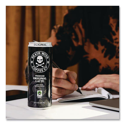 Death Wish Coffee Co. Original Latte Cold Brew Coffee, 11 oz Can, 12/Carton (DEWEWC34446)
