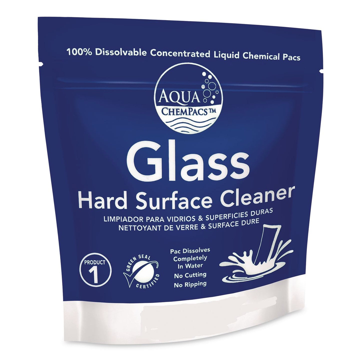 Diversey™ Aqua ChemPacs Glass Hard Surface Cleaner, 20 Pacs/Bag (DVO9320954EA)