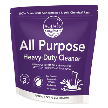 Diversey™ Aqua ChemPacs All Purpose Heavy Duty Cleaner, Lavender Scent, 20 ChemPacs/Bag (DVO9320955EA)