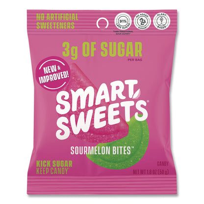 Smart Sweets® Sourmelon Bites Gummy Candy, Watermelon, 1.8 oz Packet, 12/Box (MRWSMW20080)