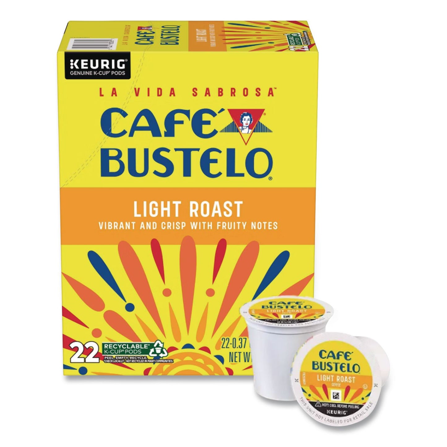 Café Bustelo Cafe Bustelo Light Roast Coffee K-Cup, 22/Box (GMT5000389553)