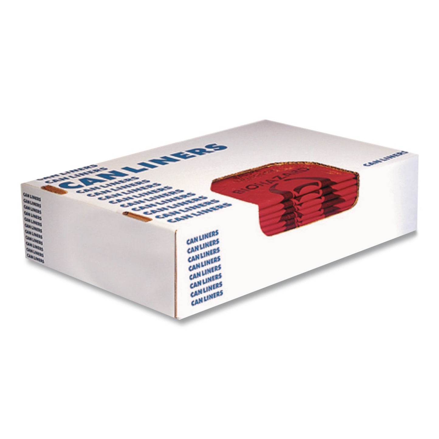 Heritage Healthcare Biohazard Printed Can Liners, Biohazard Infectious Waste, 16 gal, 1.3 mil, 24" x 32", Red, Flat Pack, 500/Carton (HERA4832PR)