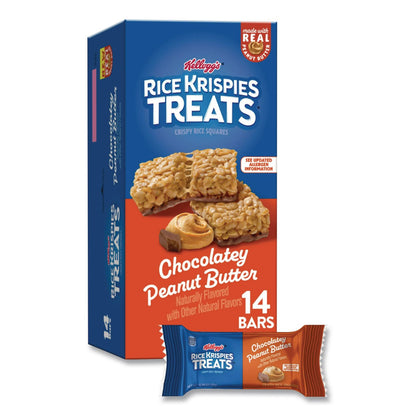 Kellogg's® Rice Krispies Treats Crispy Rice Squares, Chocolatey Peanut Butter, 0.78 oz Bar, 14/Box (KEBKEE30684)