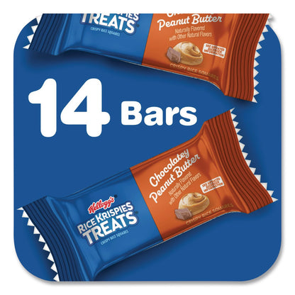 Kellogg's® Rice Krispies Treats Crispy Rice Squares, Chocolatey Peanut Butter, 0.78 oz Bar, 14/Box (KEBKEE30684)