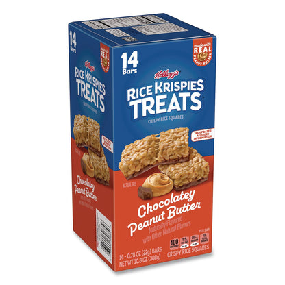 Kellogg's® Rice Krispies Treats Crispy Rice Squares, Chocolatey Peanut Butter, 0.78 oz Bar, 14/Box (KEBKEE30684)