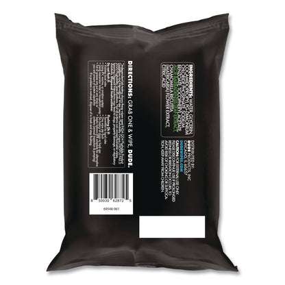 DUDE Wipes® Extra Large Flushable Wipes, 7 x 7, Fragrance Free, White, 18 Wipes (LIL300636)