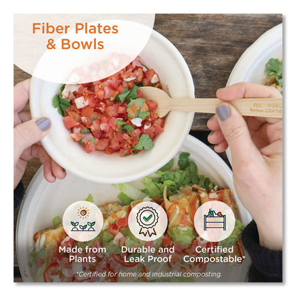World Centric® Fiber Plates, 6" dia, Natural, 20/Pack (WORPLRTSCU6)