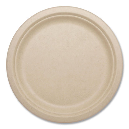 World Centric® Fiber Plates, 9" dia, Natural, 20/Pack (WORPLRTSCU9)