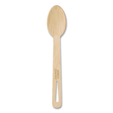 World Centric® Bamboo Cutlery, Medium Heavyweigh, Spoon, Paper, Natural, 24/Pack (WORSPBBR)