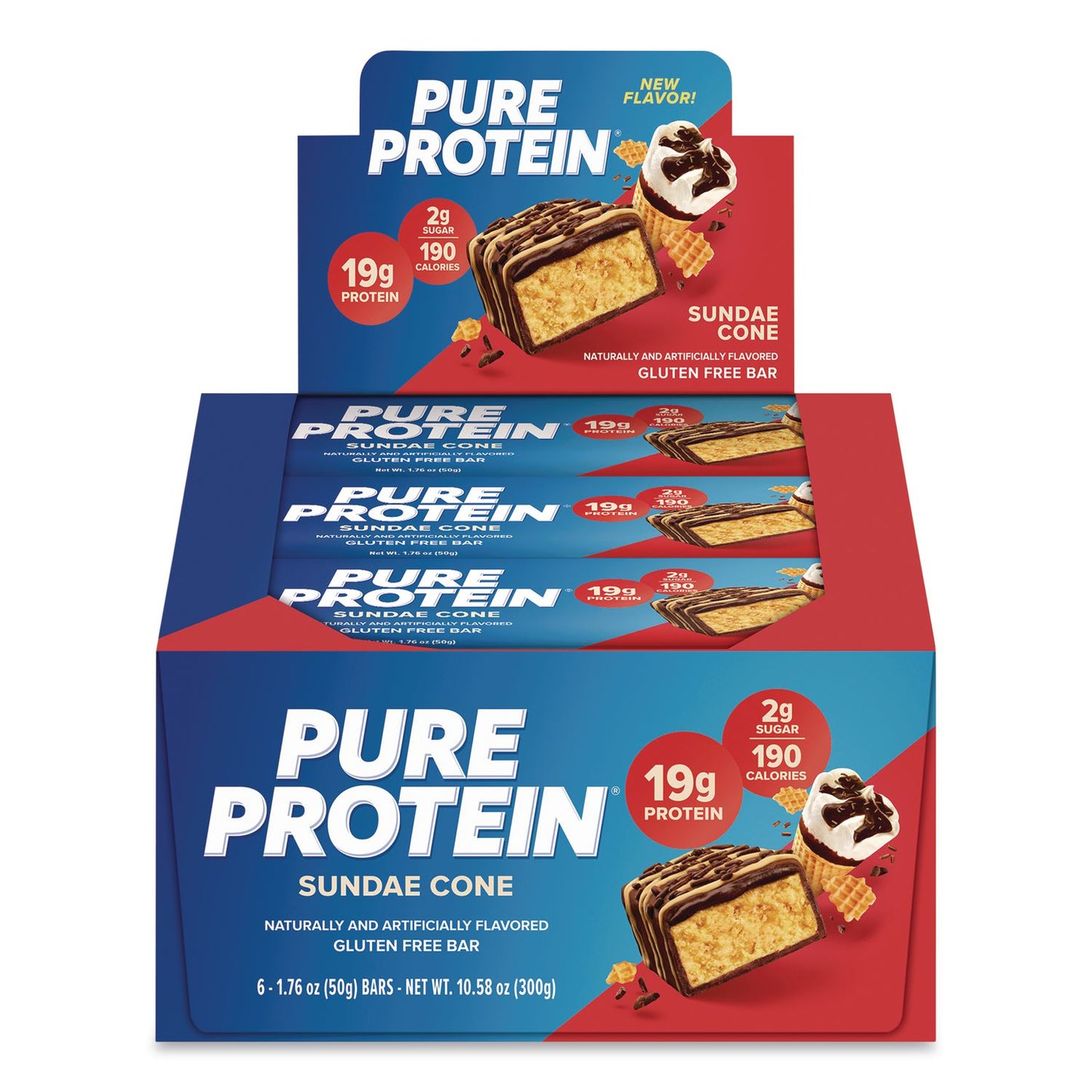 Pure Protein Sundae Cone Protein Bar, 1.76 oz Bar, 6/Box (PUNNRN00113)