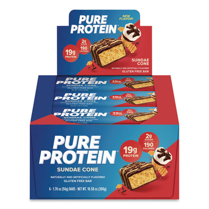 Pure Protein Sundae Cone Protein Bar, 1.76 oz Bar, 6/Box (PUNNRN00113)