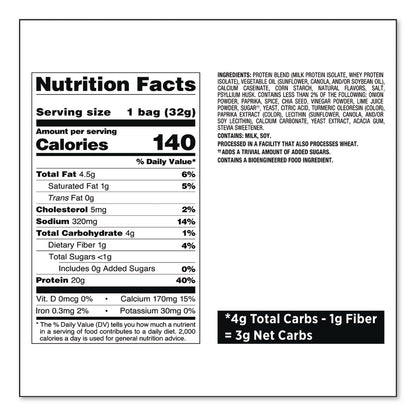 Quest® Chili Lime Tortilla Style Protein Chips, 1.1 oz Bag, 8/Carton (QCCQUN01028)