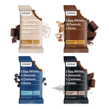 RXBAR® Adult Bars Variety Pack, 1.8oz Bar, (4) Chocolate Sea Salt, (2) Blueberry, (2) Coconut Chocolate, (2) Peanut Butter Chocolate (RXBKEE00725)