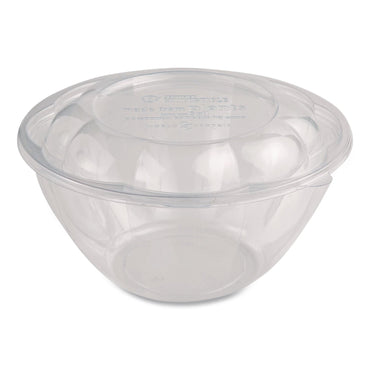 World Centric® PLA Salad Bowl Lids, 5.4" dia x 0.8"h, Clear, Plastic, 450/Carton (WORSBLCS16)