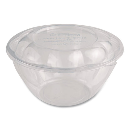 World Centric® PLA Salad Bowl Lids, 6.8" dia x 0.8" h, Clear, Plastic, 600/Carton (WORSBLCS32)