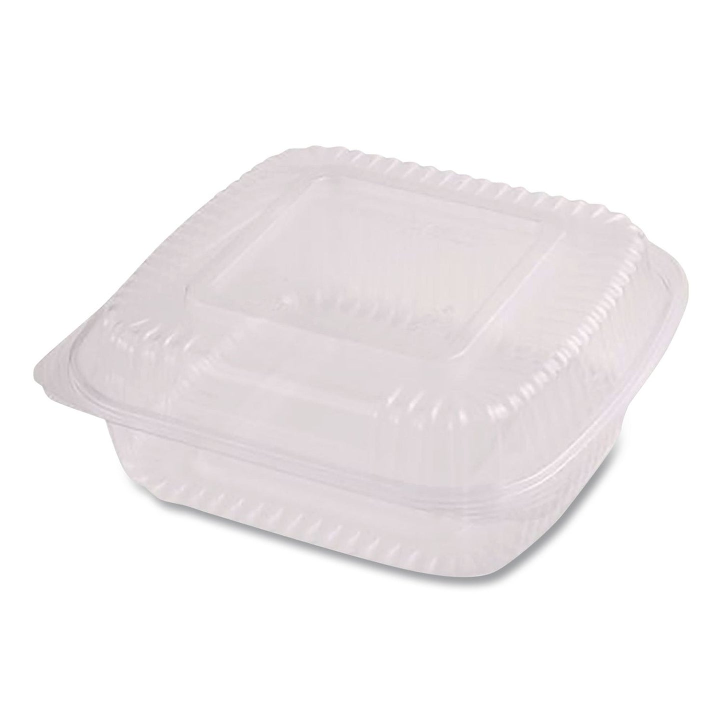 World Centric® PLA Hinged Clamshells, 19 oz, 5.9 x 6.4 x 3.5, Clear, Plastic, 500/Carton (WORKLCS6N)
