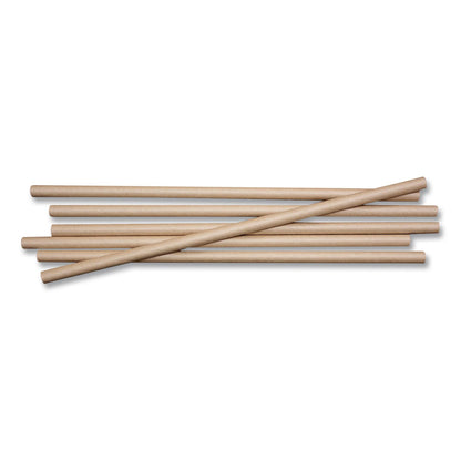 World Centric® Kraft Paper Straws, 8", Brown, 50/Pack (WORSTRTPA8K)