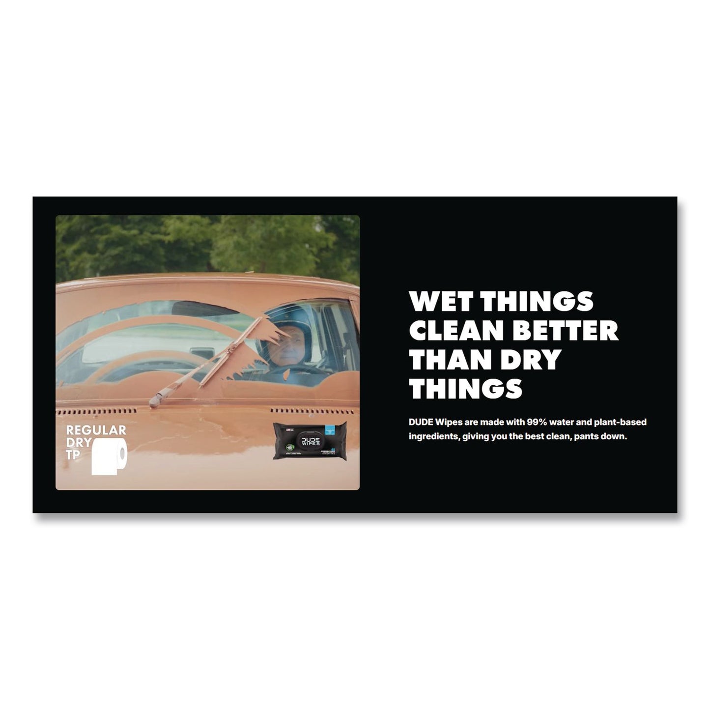 DUDE Wipes® Extra Large Flushable Wipes, 7 x 7, Fragrance Free, White, 18 Wipes (LIL300636)