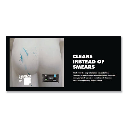 DUDE Wipes® Extra Large Flushable Wipes, 7 x 7, Fragrance Free, White, 18 Wipes (LIL300636)