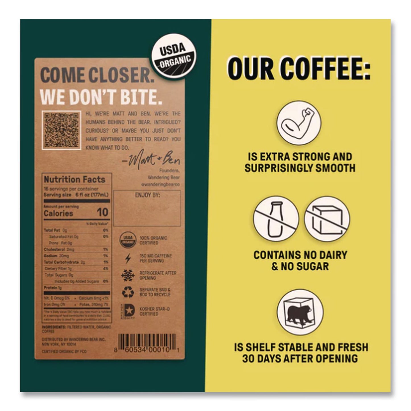 WANDERING BEAR® Caramel Cold Brew Coffee Tap Box, 96 oz, 3/Carton (WBEWBC00748)