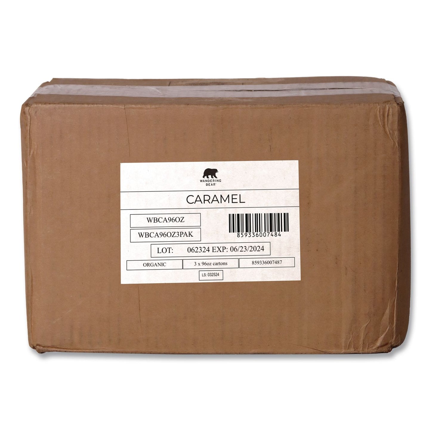 WANDERING BEAR® Caramel Cold Brew Coffee Tap Box, 96 oz, 3/Carton (WBEWBC00748)