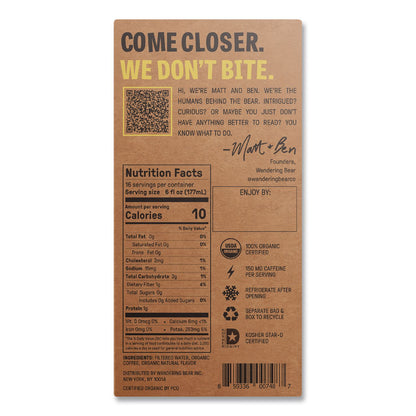 WANDERING BEAR® Caramel Cold Brew Coffee Tap Box, 96 oz, 3/Carton (WBEWBC00748)