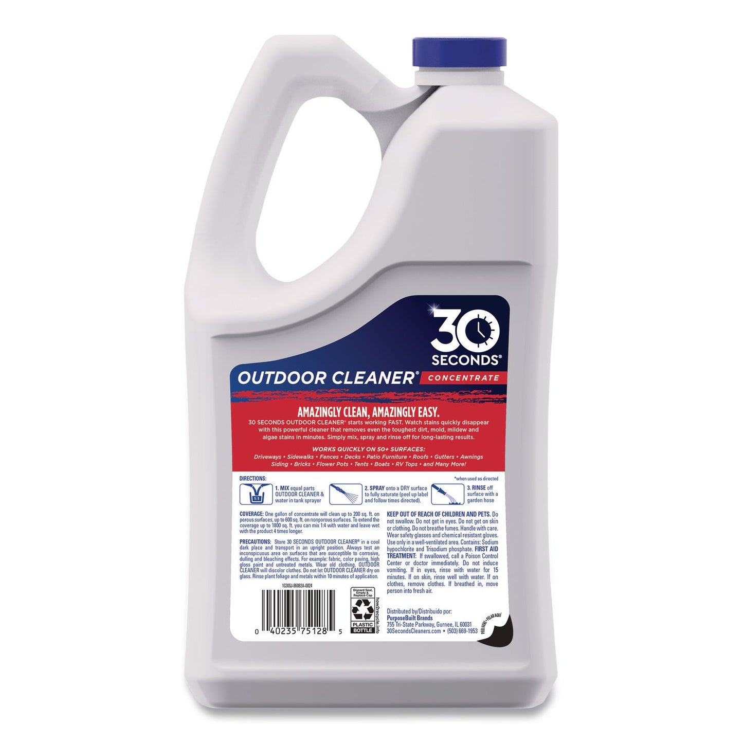 WEIMAN® 30 Seconds Outdoor Cleaner Concentrate, 1 gal Bottle (WMN1G30SJ)