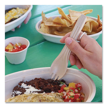 World Centric® NoTree Cutlery, Light Mediumweight, Spork, Paper, Natural, 1,000/Carton (WORRKNT6)