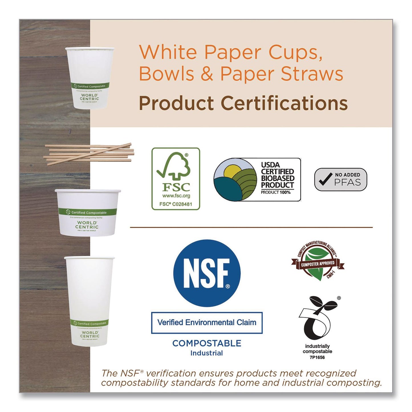 World Centric® NoTree Cutlery, Light Mediumweight, Spork, Paper, Natural, 1,000/Carton (WORRKNT6)