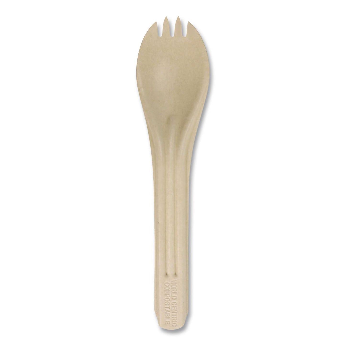 World Centric® NoTree Cutlery, Light Mediumweight, Spork, Paper, Natural, 1,000/Carton (WORRKNT6)