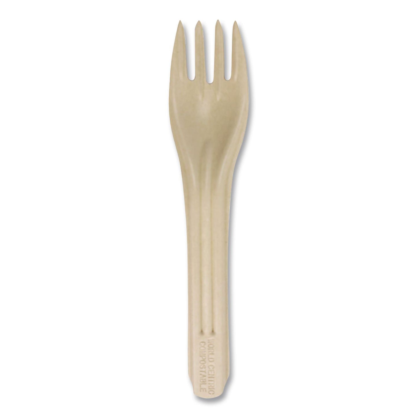 World Centric® NoTree Cutlery, Light Mediumweight, Fork, Paper, Natural, 1,000/Carton (WORFONT6)