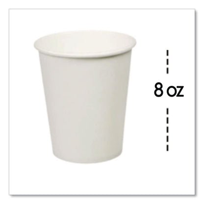 Staples® Individually Wrapped Paper Hot Cups, 8 oz, White, 300/Pack (WLBWC8T)