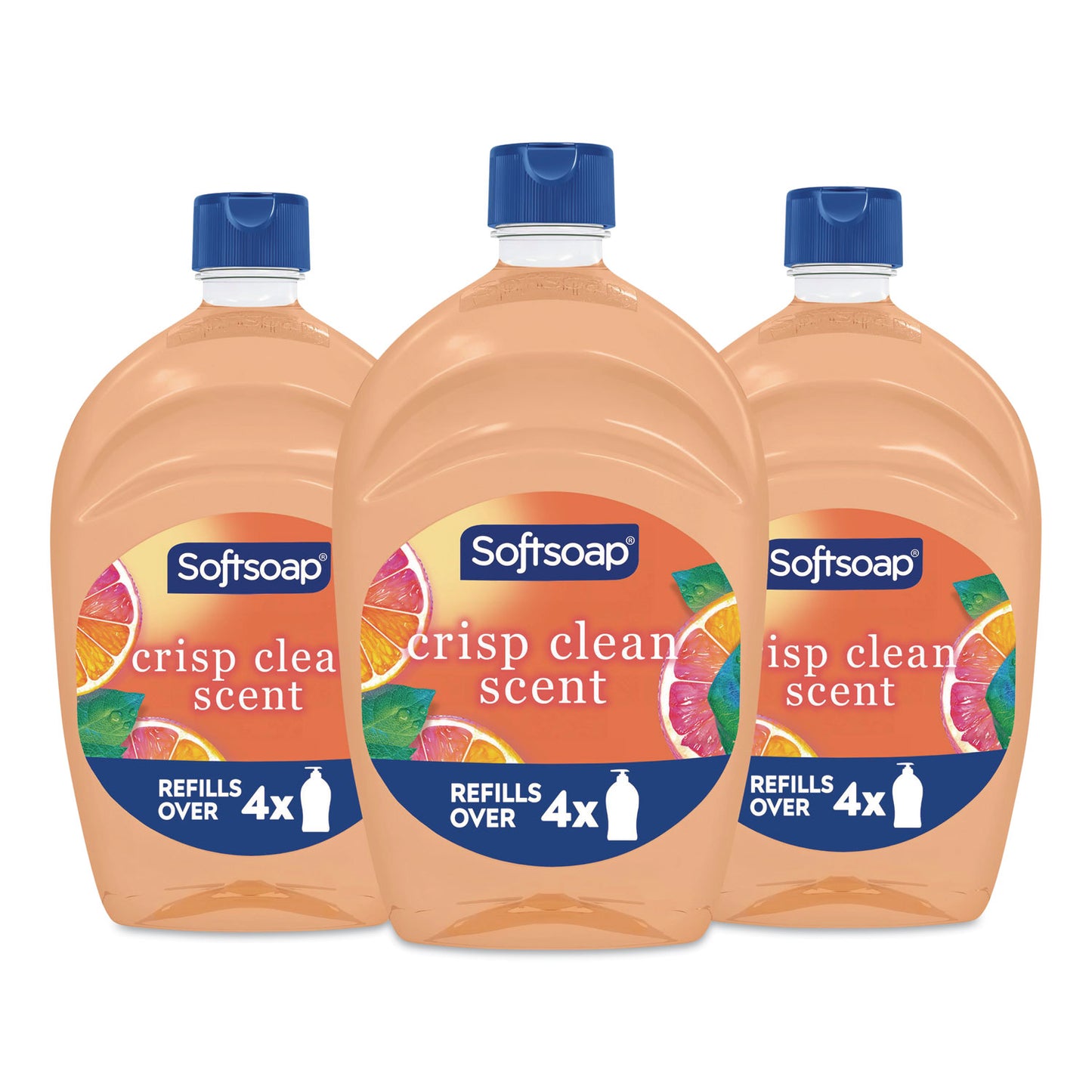 Softsoap® Antibacterial Liquid Hand Soap Refill, Fresh Scent, 50 oz, Orange, 3/Carton (CPC61048277)